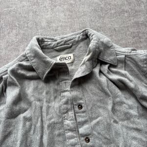 Etica Grey Cozy Shirt Jacket